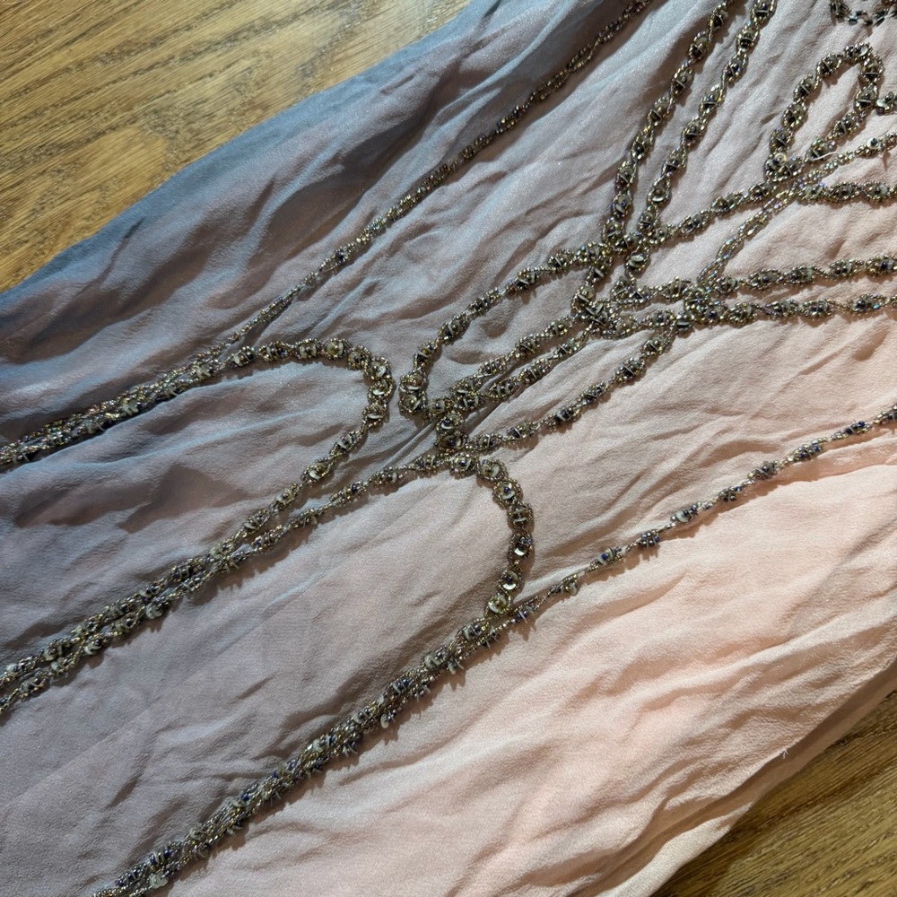 Vintage Y2K 100% Silk Beaded Dress Vintage Beaded Dress Prom Dress Sue Wong - Picture 8 of 17